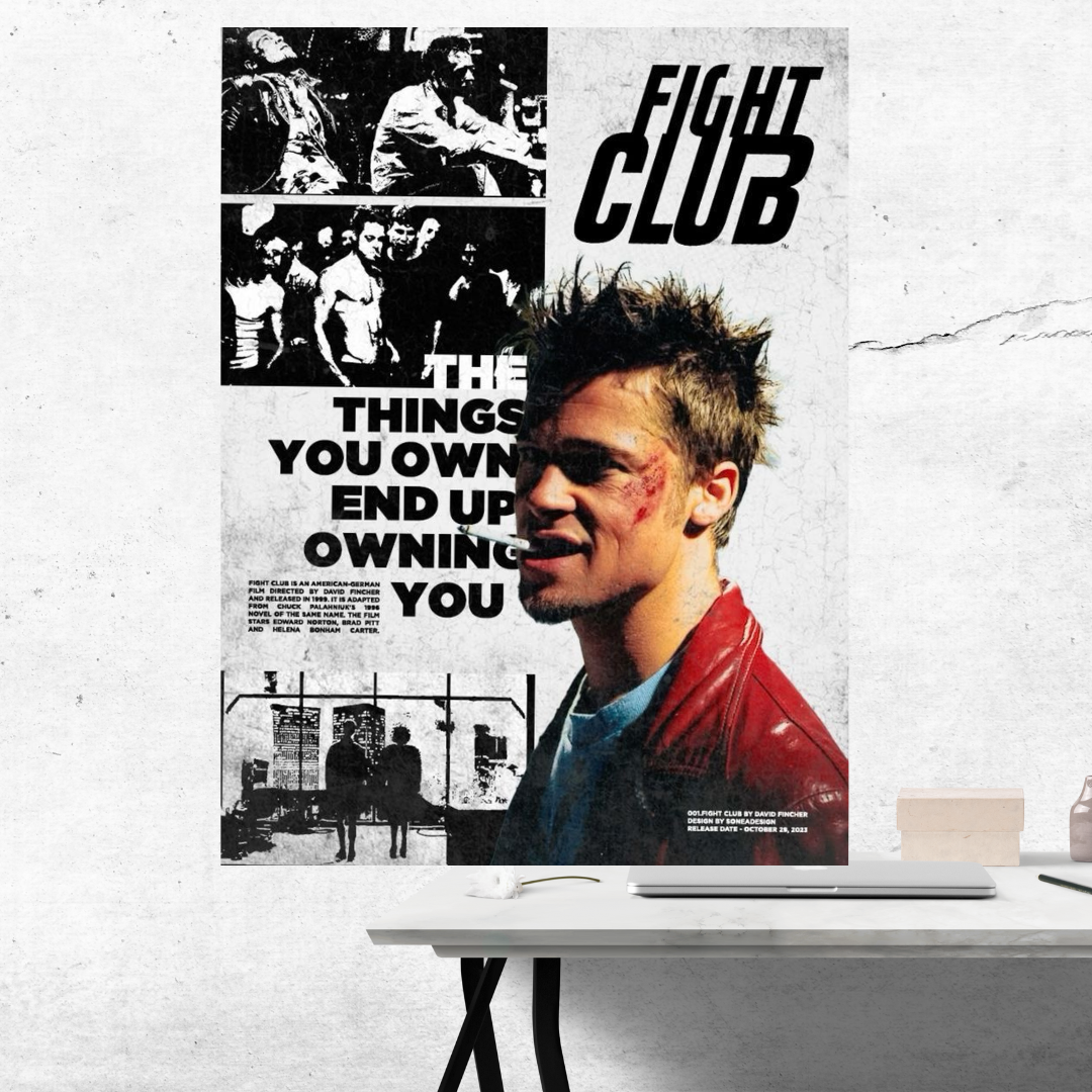 Fight Club “brad pitt” movie poster
