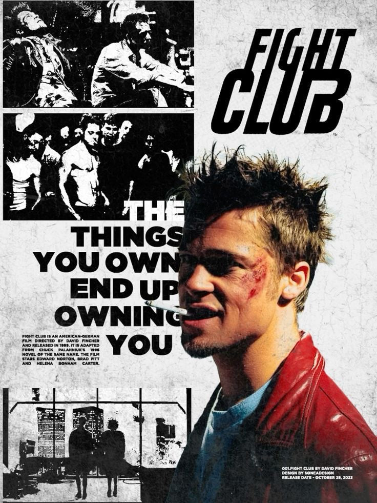 Fight Club “brad pitt” movie poster
