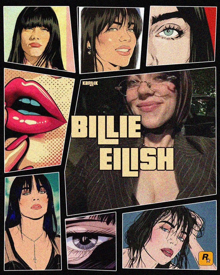 BILLIE EILISH “GTA Version” Poster