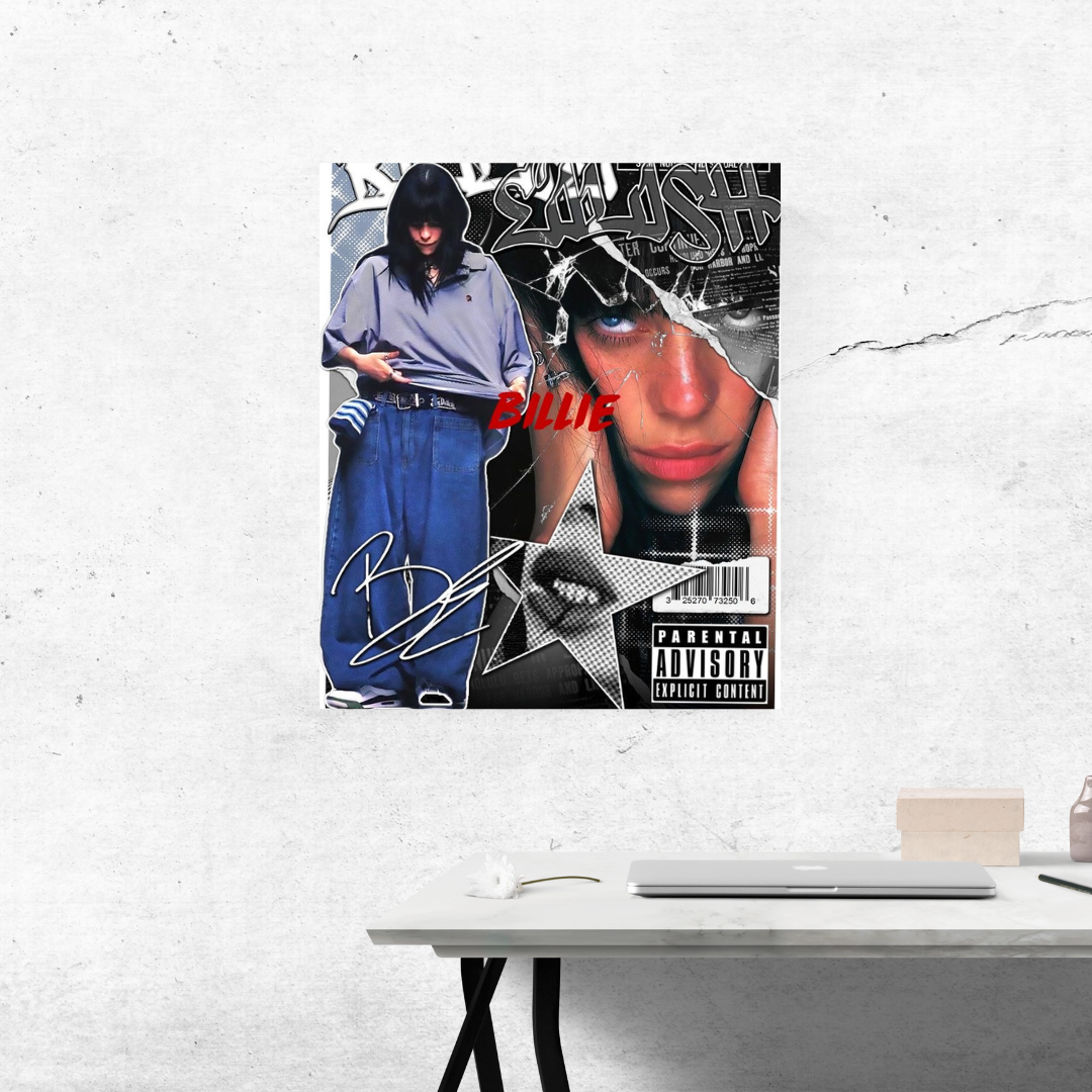 Billie eilish “Explicit content” poster