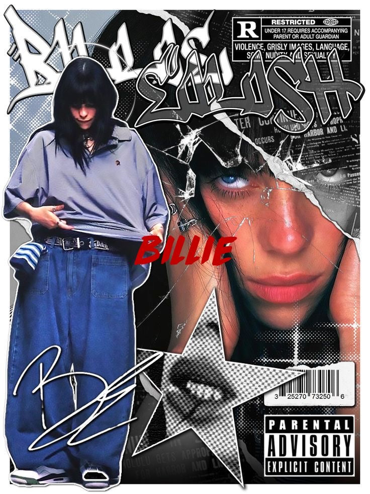 Billie eilish “Explicit content” poster