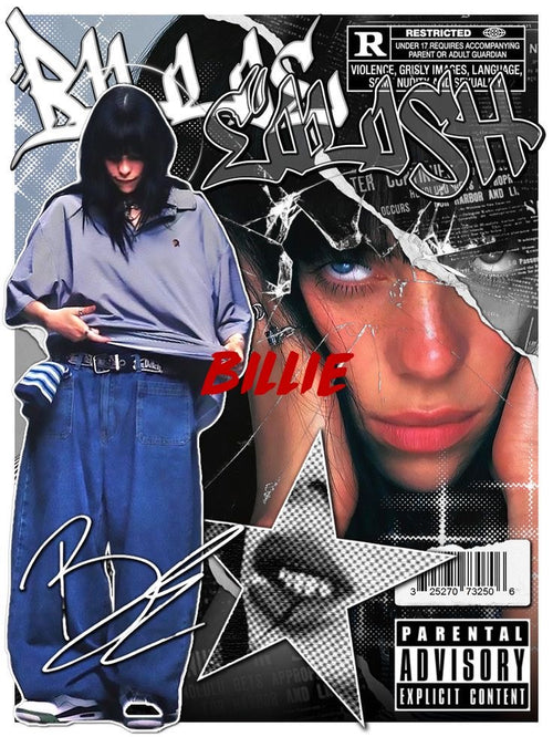 Billie eilish “Explicit content” poster