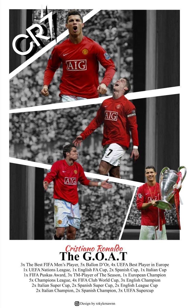 CRISTIANO RONALDO “The Goat” poster