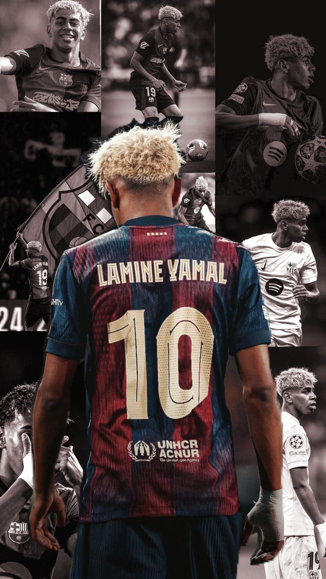 Lamine Yamal 10 collage poster