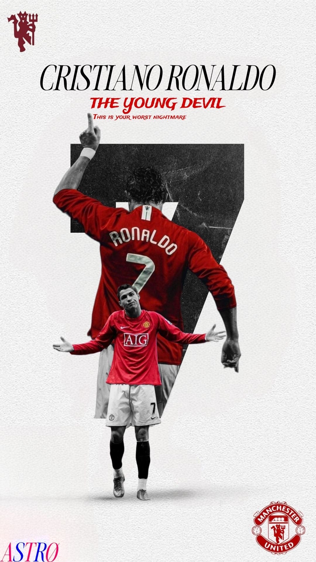 CRISTIANO RONALDO “The young devil” poster