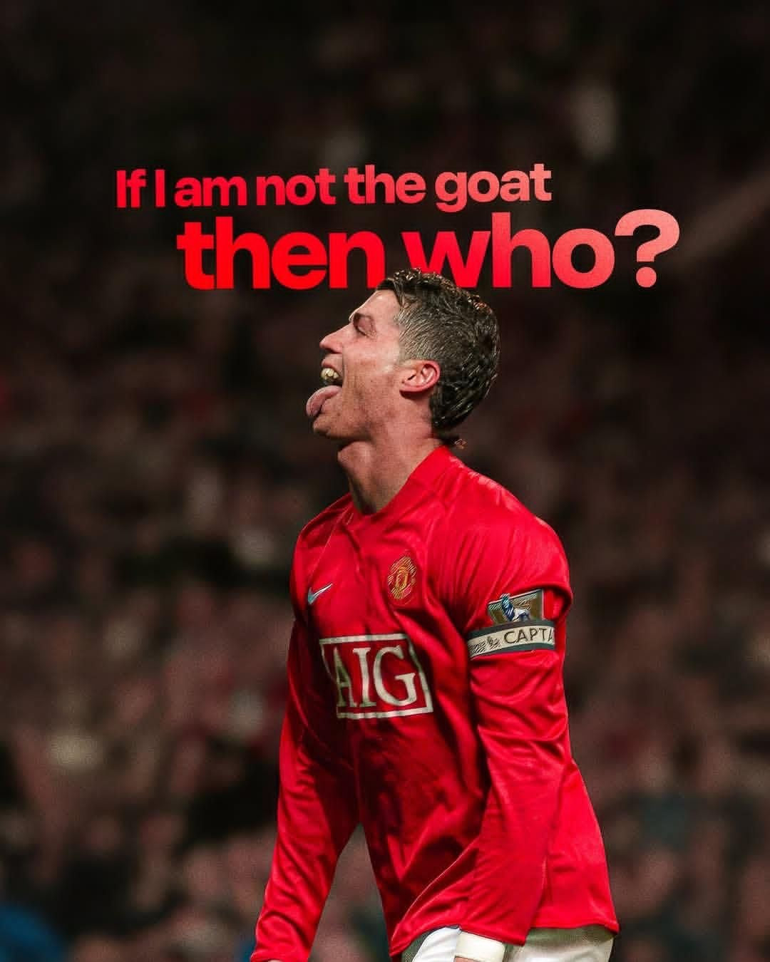 CRISTIANO RONALDO “ if Iam not the goat then who?” Motivational poster