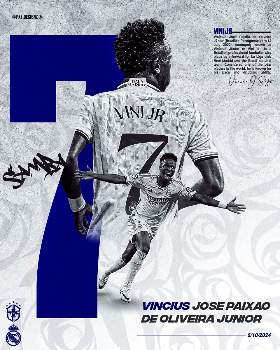 VINICIUS .jr “Real madrid”poster