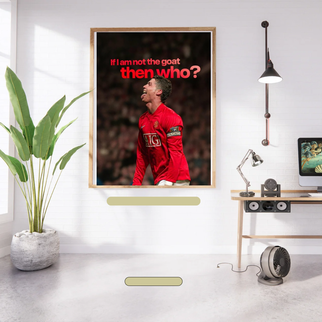 CRISTIANO RONALDO “ if Iam not the goat then who?” Motivational poster