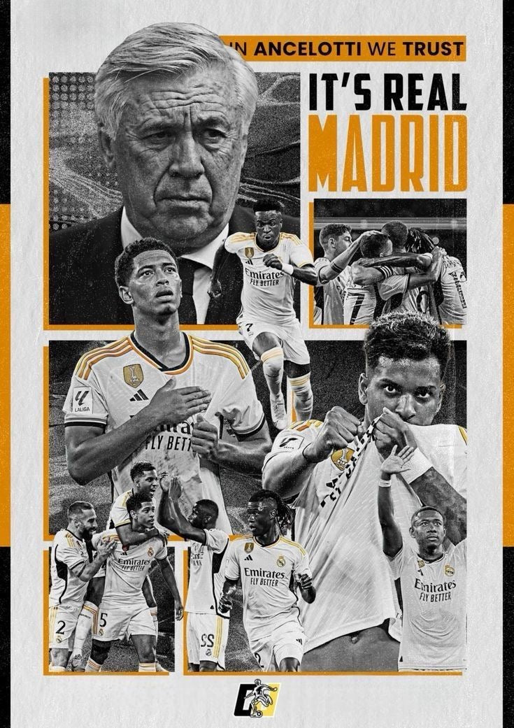 Real Madrid “In Ancelotti we trust Real Madrid” Poster