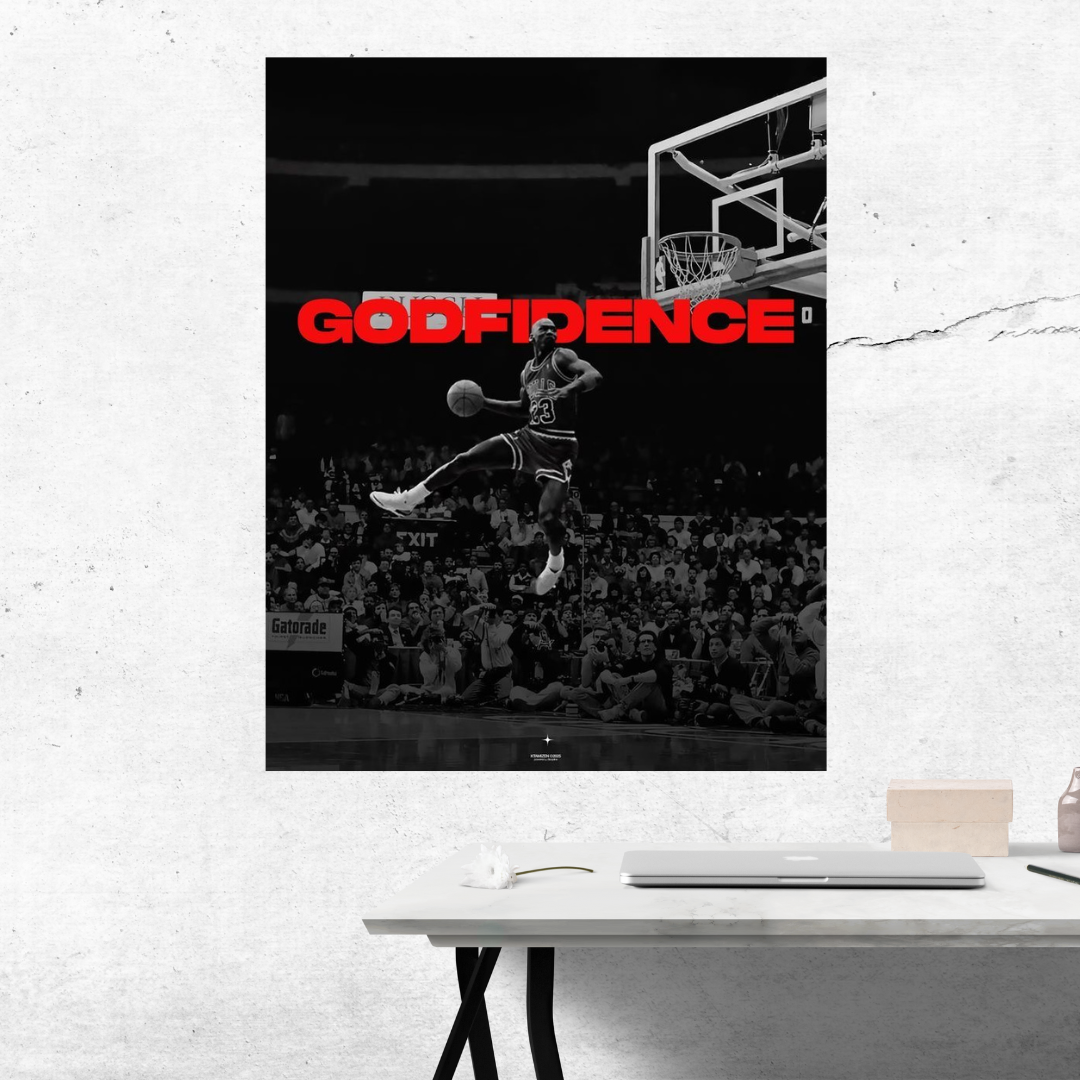 MICHAEL JORDAN “GODFIDENCE” Motivational poster