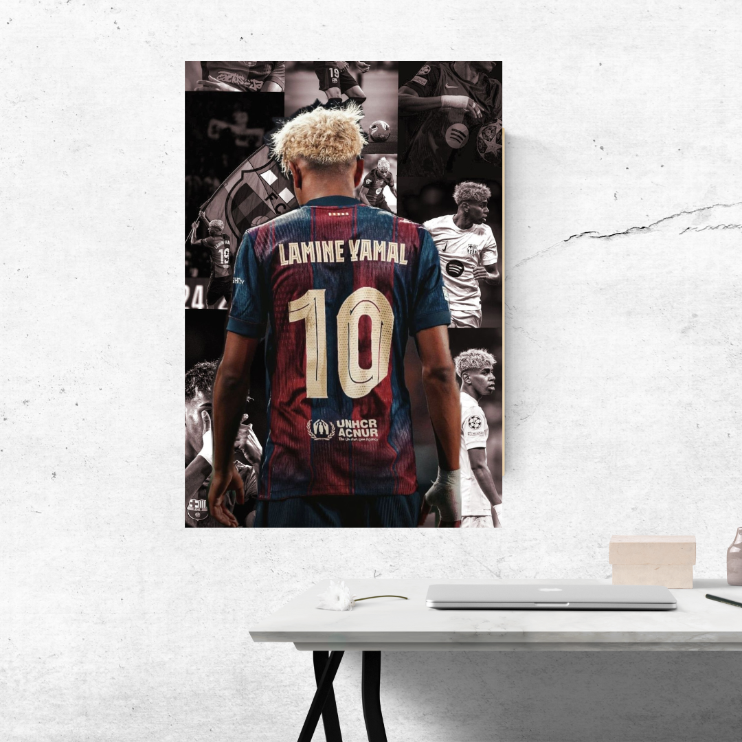 Lamine Yamal 10 collage poster
